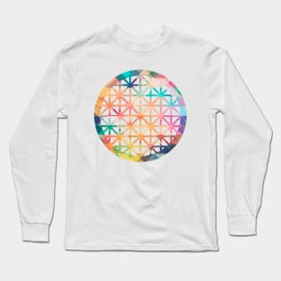 Epcot Spaceship Earth Geometric Retro Long Sleeve T-Shirt